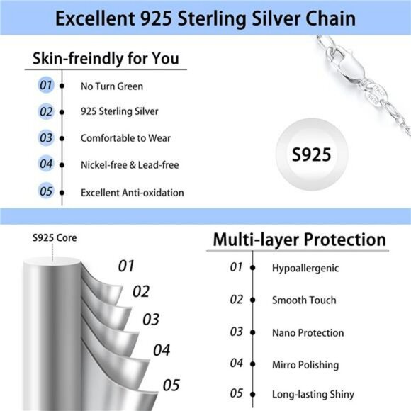 18k Gold Over Sterling Silver Chain Necklace Thin Dainty Layering Jewelry - Picture 4 of 6